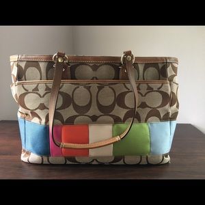 Coach Multi Stripe Tote Bag
